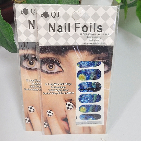 VAN GOUGH FAMOUS "STARRY NIGHT" NAIL POLISH DECALS wraps - Picture 1 of 3